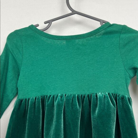 Old Navy Green Velour long sleeve Holiday knit dress size 6-12 months - Picture 5 of 8